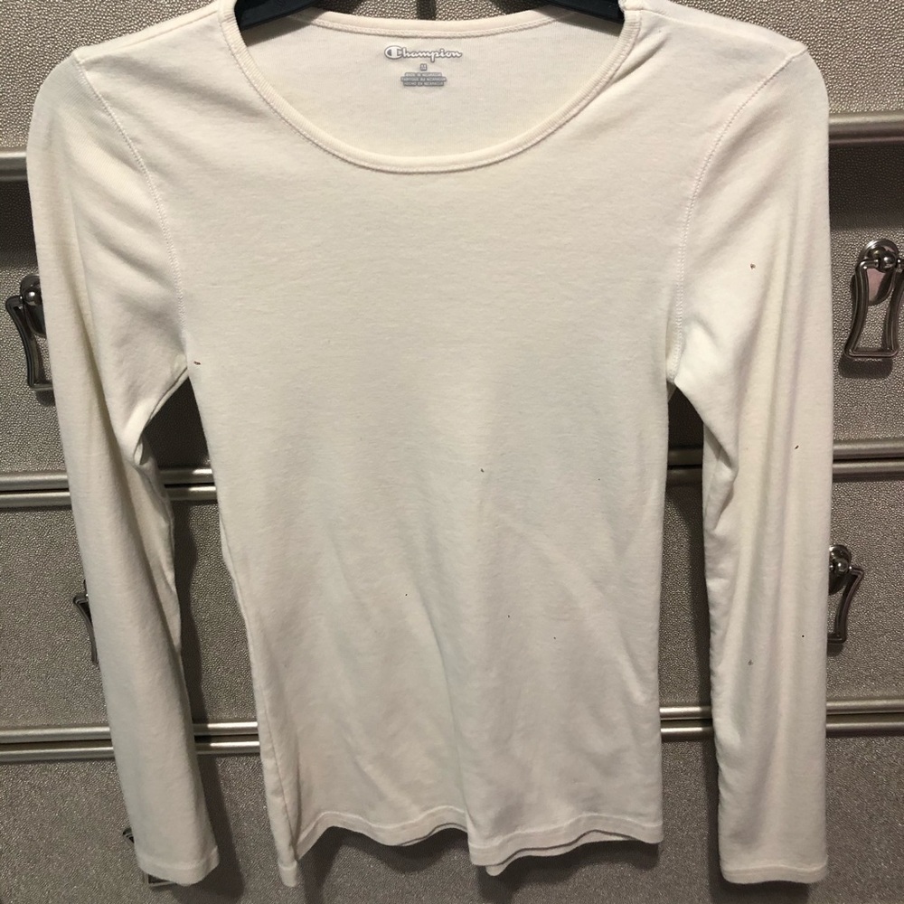 Cream cChampion Long Sleeve